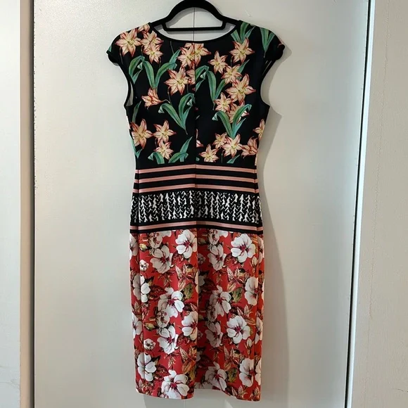 Clover Canyon Sunrise Neoprene Scuba Midi Dress in Multi - Picture 8 of 10